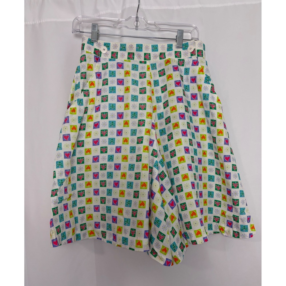 Vintage 90s Funky Print Regatta Sport Culottes Size 10 NWT Maximalist Twee Artsy